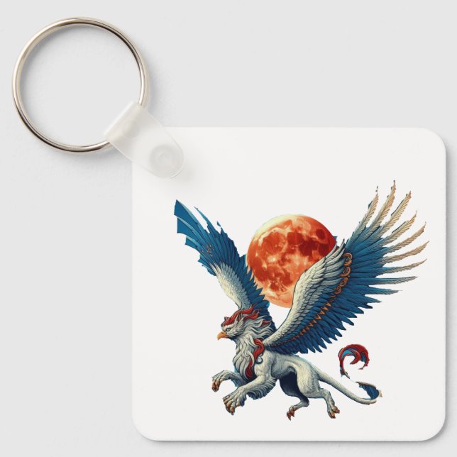 Griffin and Moon Key Ring (Front)
