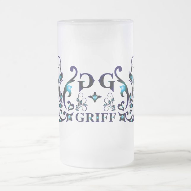 GRIFFIN Beer Glass Frosted Glass Beer Mug (Center)
