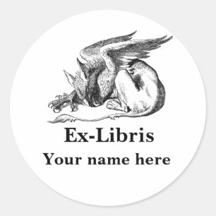 Griffin Ex-libris Classic Round Sticker
