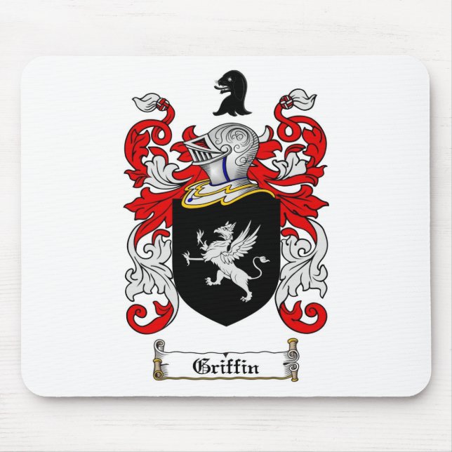 GRIFFIN FAMILY CREST -  GRIFFIN COAT OF ARMS MOUSE MAT (Front)