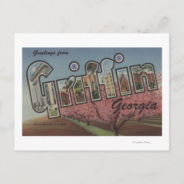 Griffin, Georgia - Large Letter Scenes Postcard (Front)