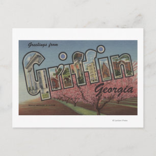 Griffin, Georgia - Large Letter Scenes Postcard