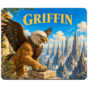 Griffin, Gothic Fantasy Monster Mouse Mat