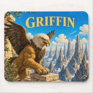 Griffin, Gothic Fantasy Monster Mouse Mat