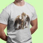 Griffin Gryphon Fantasy Mythical Creature  T-Shirt<br><div class="desc">This design was created though digital art. You may change the style of this shirt by choosing More > under the style option. It may be personalised by clicking the customise button and changing the colour, adding a name, initials or your favourite words. Contact me at colorflowcreations@gmail.com if you with...</div>