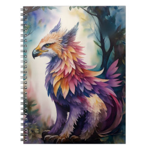 Griffin Night Forest Multicolor Watercolor Notebook