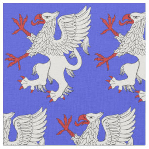 Griffin Rampant Argent Fabric