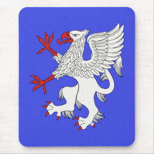 Griffin Rampant Argent Mouse Mat