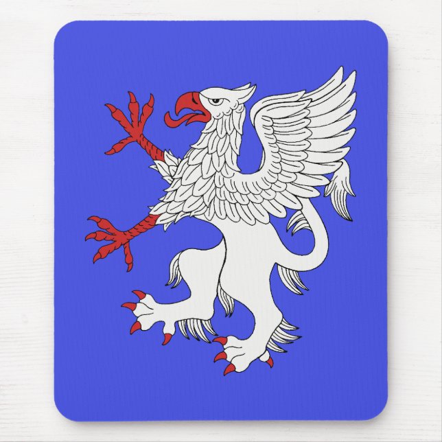 Griffin Rampant Argent Mouse Mat (Front)