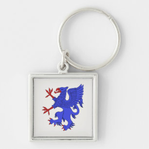 Griffin Rampant Azure Key Ring