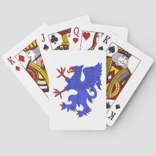 Griffin Rampant Azure Playing Cards