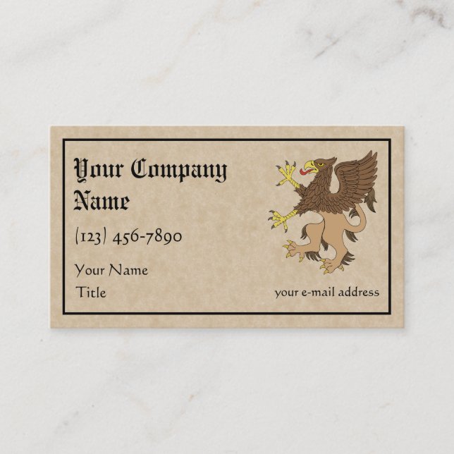 Griffin Rampant Business Card (Front)