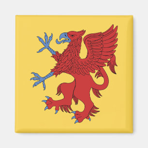 Griffin Rampant Gules Magnet