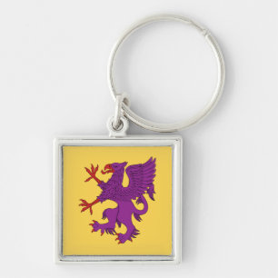 Griffin Rampant Purpure Key Ring