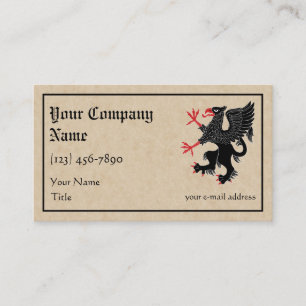 Griffin Rampant Sable Business Card