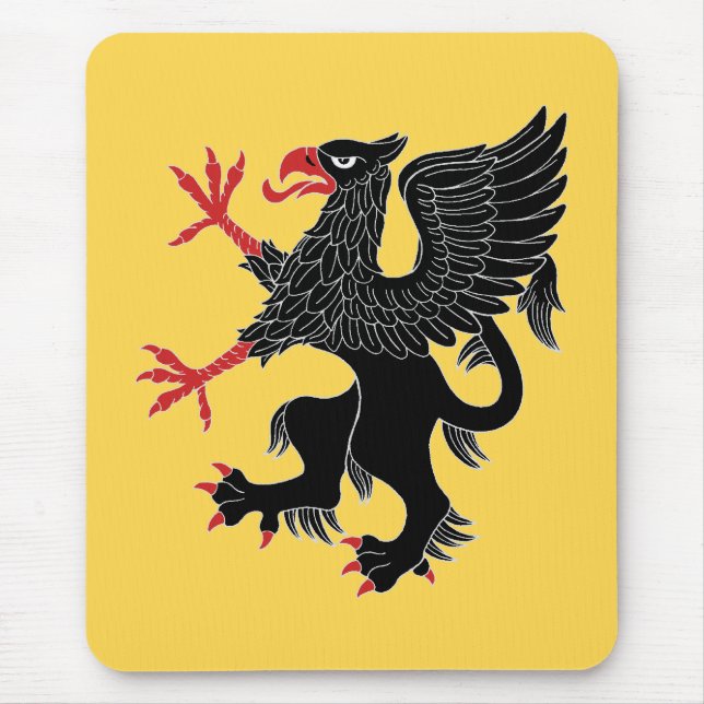 Griffin Rampant Sable Mouse Mat (Front)