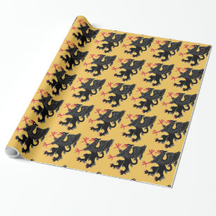 Griffin Rampant Sable Wrapping Paper