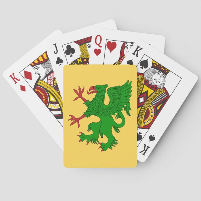 Griffin Rampant Vert Playing Cards (Back)
