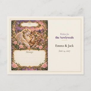 Griffin Wedding Guest Book Wishes Postcard
