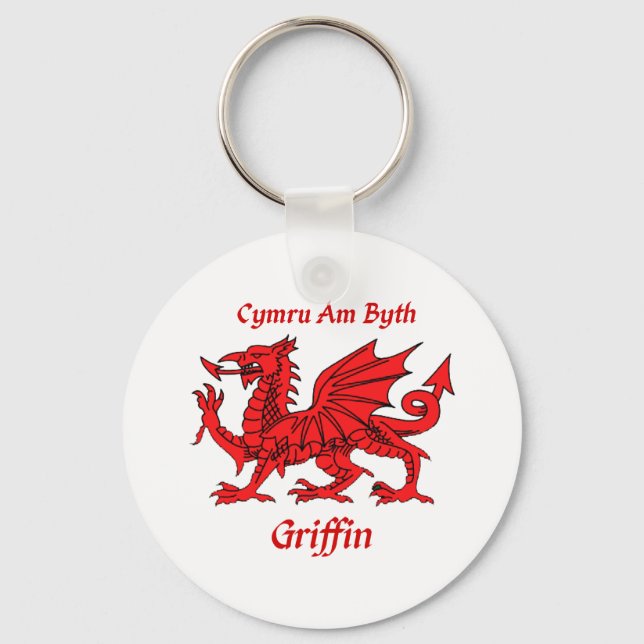 Griffin Welsh Dragon Key Ring (Front)