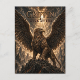 Griffin Wind Spires Dark Cinema Postcard