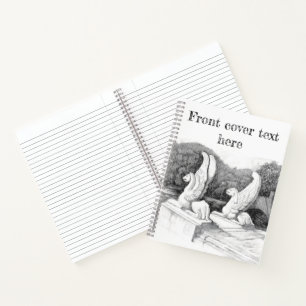 Griffins sculpture monochrome pencil Art Notebook