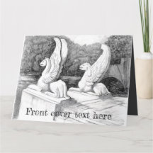 Griffins sculpture monochrome pencil Art