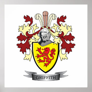 Griffith Family Crest Coat of Arms Poster