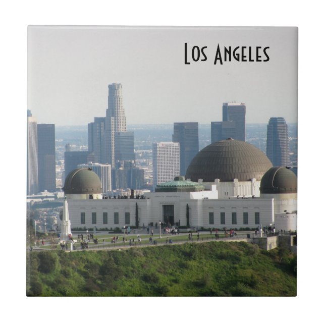 Griffith Observatory and Downtown Los Angeles Tile (Front)