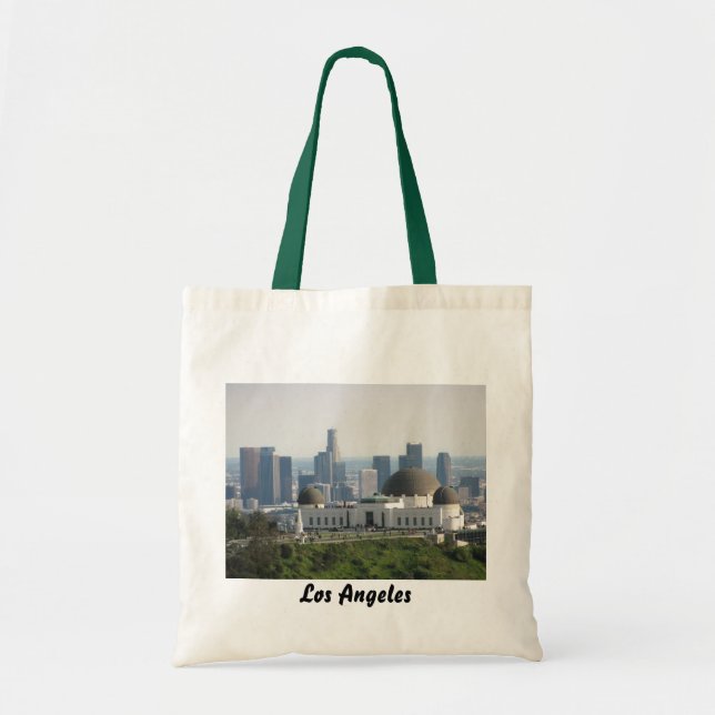 Griffith Observatory and Downtown Los Angeles Tote Bag (Front)