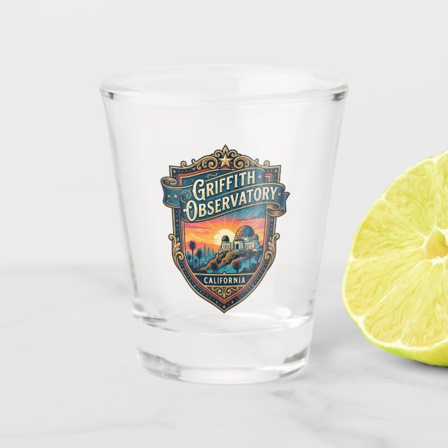 Griffith Observatory California Shot Glass (Front)