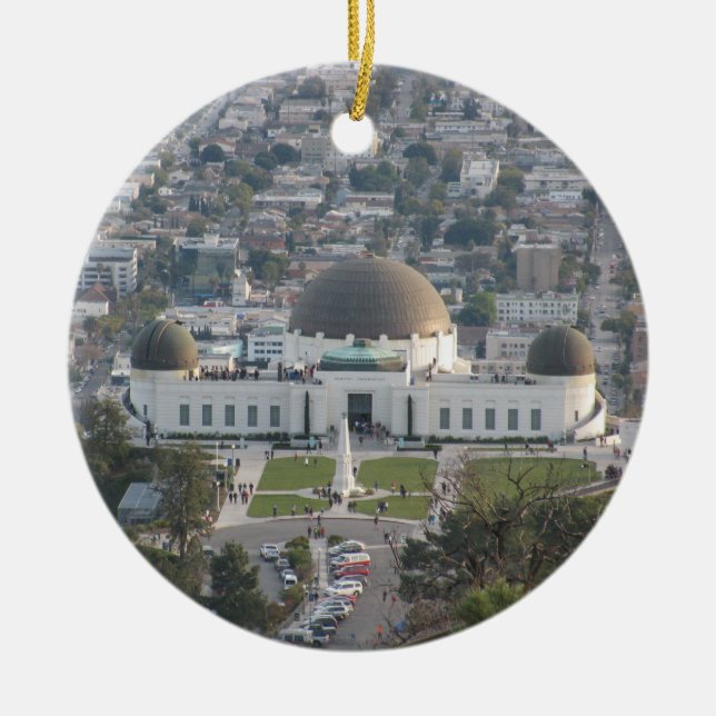 Griffith Observatory Ceramic Tree Decoration (Front)