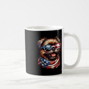 Griffon Dog Lover Us Flag 4th Of July Patriotic Coffee Mug