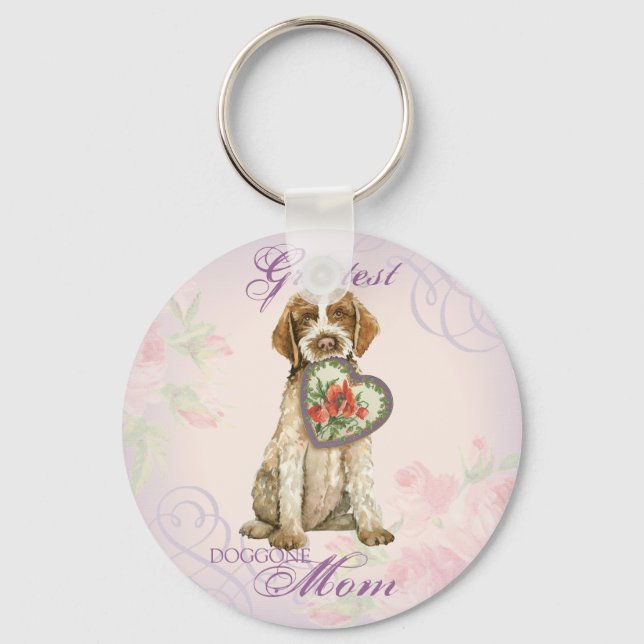 Griffon Heart Mum Key Ring (Front)