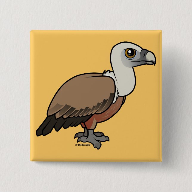 Griffon Vulture 15 Cm Square Badge (Front)