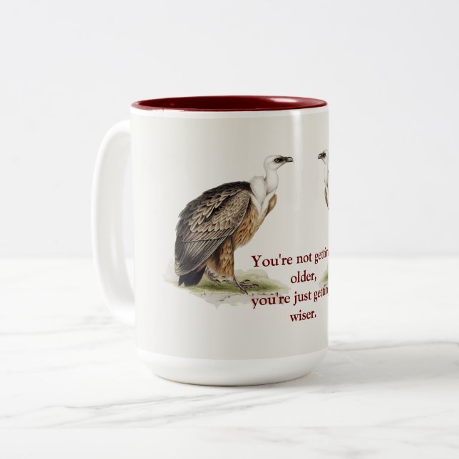 Griffon Vulture   Two-Tone Coffee Mug (Front Left)