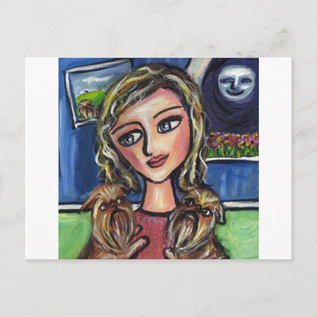 Griffs Hug favourite lady Postcard (Front)