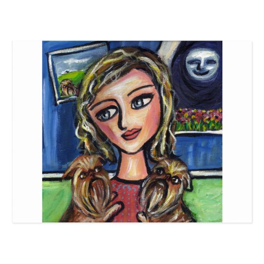 Griffs Hug favourite lady Postcard