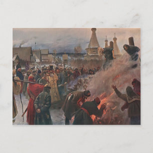 Grigoriy Myasoyedov- Burning of Archpriest Avvakum Postcard