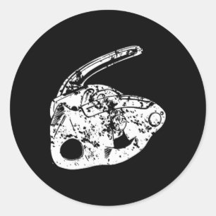 Grigri 2 Petzl Climbing Bouldering Belay Grunge Classic Round Sticker
