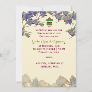 Griha Pravesh Ceremony   Invitation