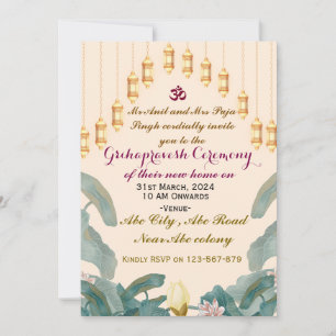 Grihapravesh Ceremony  Invitation