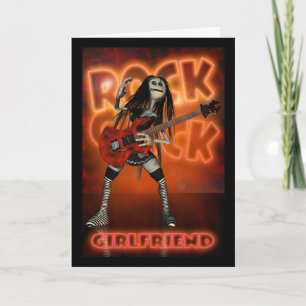 Grilfriend Rock Chick Birthday Card Moonies rag do