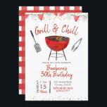 Grill and Chill Adult Birthday Invitation<br><div class="desc">Grill and Chill Adult Birthday Invitation</div>