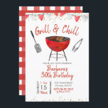 Grill and Chill Adult Birthday Invitation<br><div class="desc">Grill and Chill Adult Birthday Invitation</div>