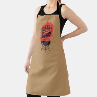 Grill and Chill Flaming Barbecue Fun Apron