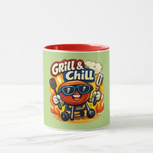 Grill and Chill & Funny BBQ Mug