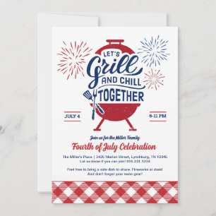 Grill and Chill Memorial Day Cookout Invitation