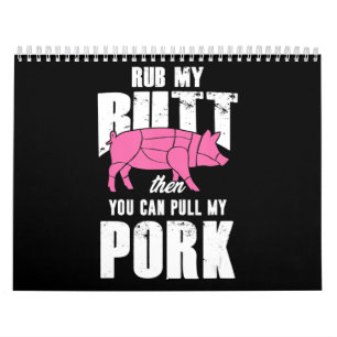 Grill BBQ Barbecue Pork Meat Grill Master Smoker Calendar