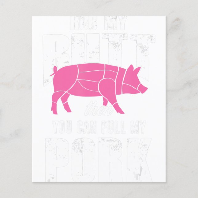 Grill BBQ Barbecue Pork Meat Grill Master Smoker Flyer (Front)